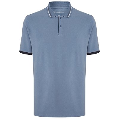 Camisa Polo Individual Piquet Frisos Ou25 Azul Masculino