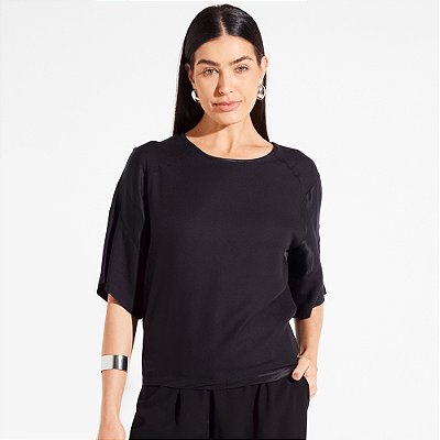 Camiseta Forum Viscose Ou25 Preto Feminino
