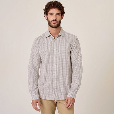 Camisa Dudalina Slim Xadrez In25 Verde Masculino