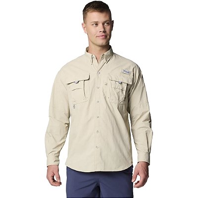 Camisa Columbia Bahama II Bege Fossil Masculino