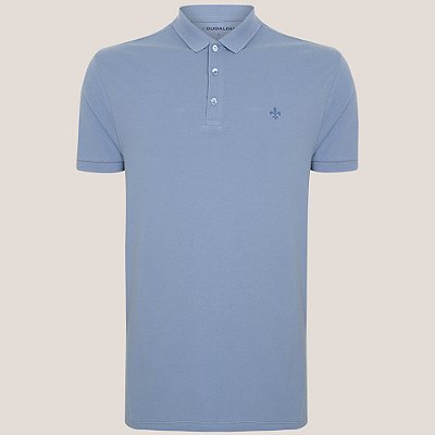 Camisa Polo Dudalina Essential Basic Ou25 Azul Masculino