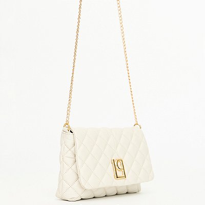 Bolsa Crossbody Lança Perfume Chains Ou25 Off White Feminino