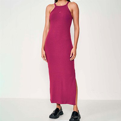 Vestido Super Midi Colcci Canelado Ou25 Rosa Feminino