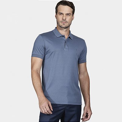Camisa Polo Aramis Pima Interlock Ou25 Azul Masculino