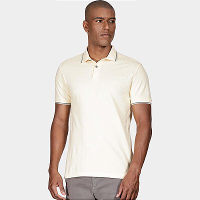 Camisa Polo Aramis Basic 4 Frisos Ou25 Amarelo Masculino