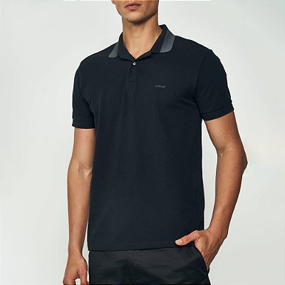 Camisa Polo Colcci Logo Gola Ou25 Preto Masculino