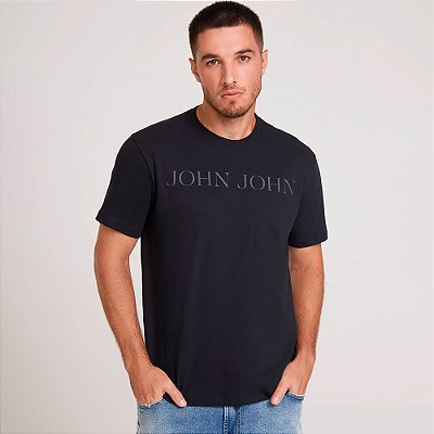 Camiseta John John Regular Glam Acqua In25 Preto Masculino