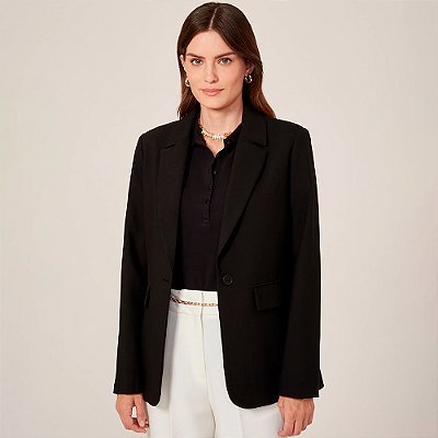 Blazer Dudalina Slim Patricia Ou25 Preto Feminino