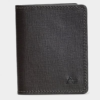 Carteira Couro Aramis Slim Saffiano Marrom Masculino