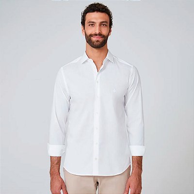Camisa Dudalina Milano Stretch In25 Branco Masculino