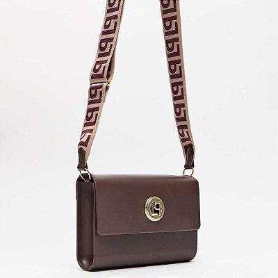 Bolsa Crossbody Lança Perfume Enfeite In25 Marrom Feminino