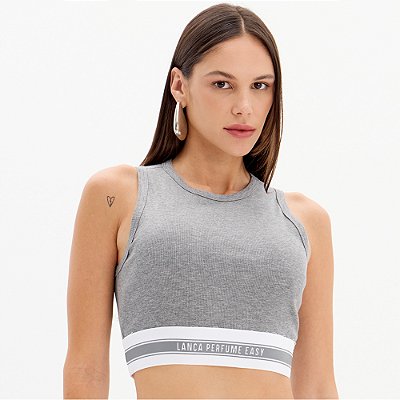 Regata Easy Lança Perfume Cropped Swim In25 Cinza Feminino