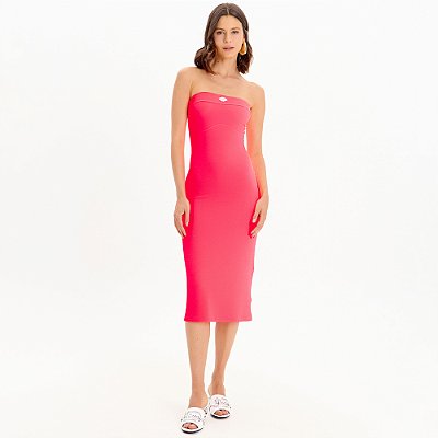 Vestido Midi Easy Lança Perfume In25 Rosa Feminino