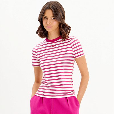 Camiseta Lança Perfume Babylook In25 Rosa Feminino