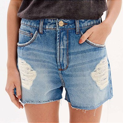 Short Jeans Easy Lança Perfume Comfort Hi In25 Azul Feminino