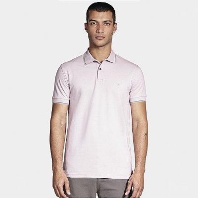 Camisa Polo Aramis Basic 4 Frisos In25 Rosa Pastel Masculino