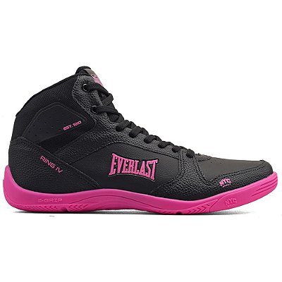 Tênis Everlast Ring 4 Preto e Rosa Feminino