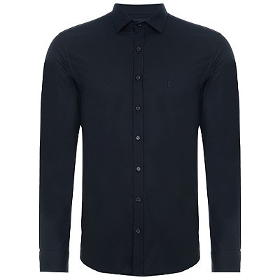 Camisa Individual Slim Lisa In25 Preto Masculino