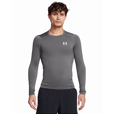 Camiseta Compressão Under Armour Heat Gear Cinza Masculino