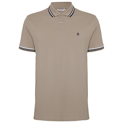 Camisa Polo Individual Piquet Frisos Pr26 Bege Masculino