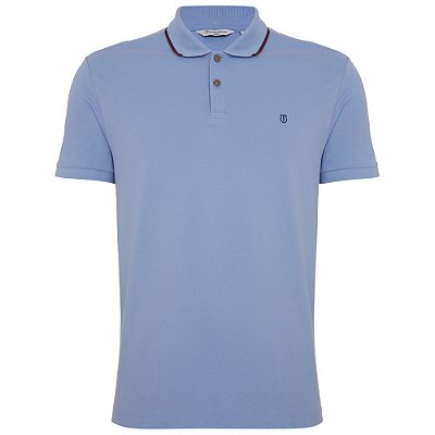 Camisa Polo Individual Piquet Slim Pr26 Azul Masculino