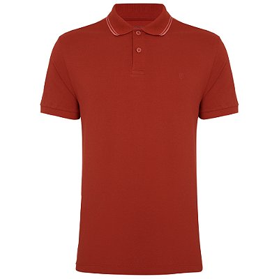 Camisa Polo Individual Slim Pr26 Laranja Masculino