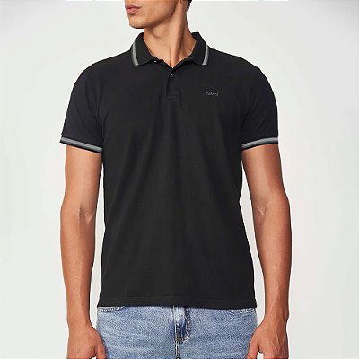 Camisa Polo Colcci 3 Litras Pr26 Preto Masculino