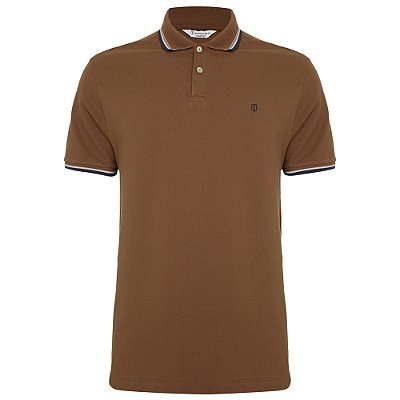 Camisa Polo Individual Piquet Frisos Pr26 Marrom Masculino