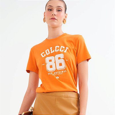 Camiseta Colcci Comfort Pr26 Laranja Pitanga Feminino