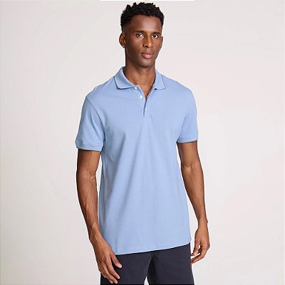 Camisa Polo John John Regular 2 Lines Pr26 Azul Masculino