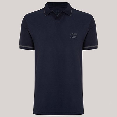 Camisa Polo John John Slim Galaxy Pr26 Marinho Masculino