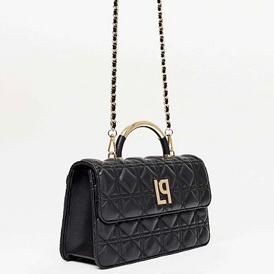 Bolsa Tote Lança Perfume Matelasse Pr26 Preto Feminino