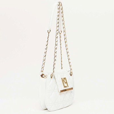 Bolsa Shoulder Lança Perfume Matelasse Pr26 Branco Feminino