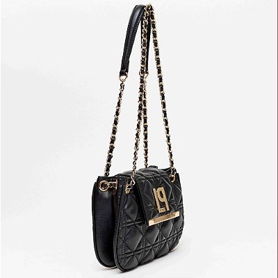 Bolsa Shoulder Lança Perfume Matelasse Pr26 Preto Feminino