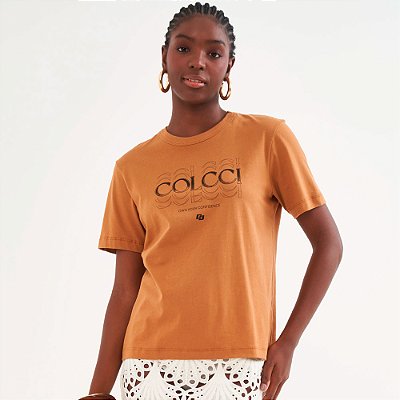 Camiseta Colcci Confidence Pr26 Marrom Evermode Feminino