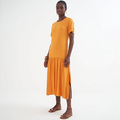 Vestido Super Mid Colcci Saia Pr26 Laranja Cider Feminino