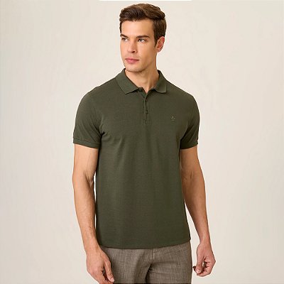 Camisa Polo Dudalina Essential Basic Pr26 Verde Mi Masculino