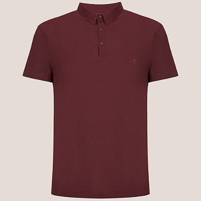 Camisa Polo Dudalina Malha Tech Stretch Pr26 Bordô Masculino