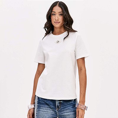 Camiseta Easy Lança Perfume Babylook Pr26 Off White Feminino