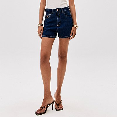 Short Jeans Lança Perfume Comfort High Pr26 Azul Feminino