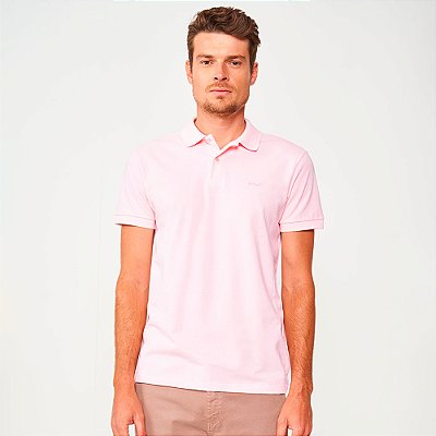Camisa Polo Colcci Classic Pr26 Rosa Elle Masculino