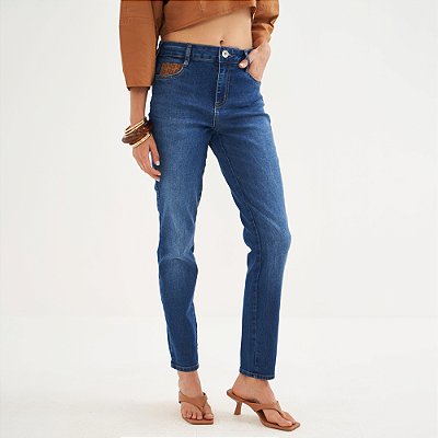 Calça Jeans Colcci Bia Pocket Pr26 Azul Feminino