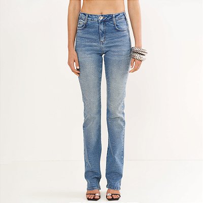 Calça Jeans Colcci Bia Reta Fog Pr26 Azul Feminino
