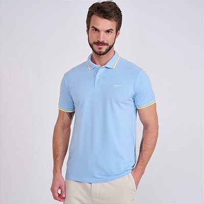 Camisa Polo Colcci Dual Line Ve26 Azul Masculino