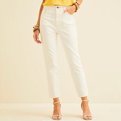 Calça Sarja Forum Lola Ve26 Off White Feminino