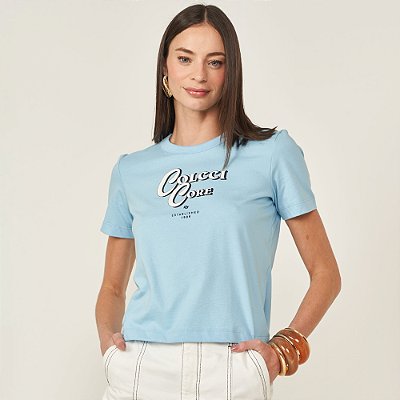 Camiseta Colcci Core Ve26 Azul Feminino