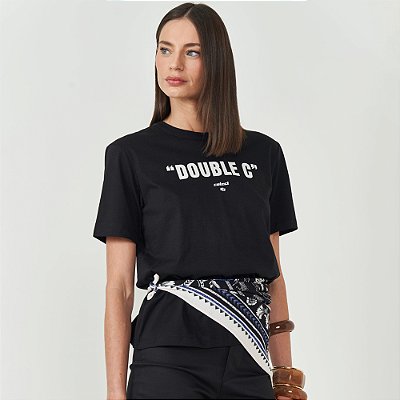 Camiseta Colcci Double Ve26 Preto Feminino