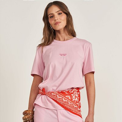 Camiseta Colcci Company Ve26 Rosa Feminino