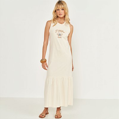 Vestido Super Mid Colcci Paradise Ve26 Bege Feminino