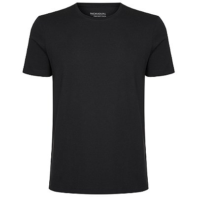 Camiseta Individual Pima Soft Slim Pr26 Preto Masculino
